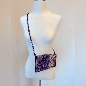 Rebecca Minkoff - Snake embossed crossbody wallet